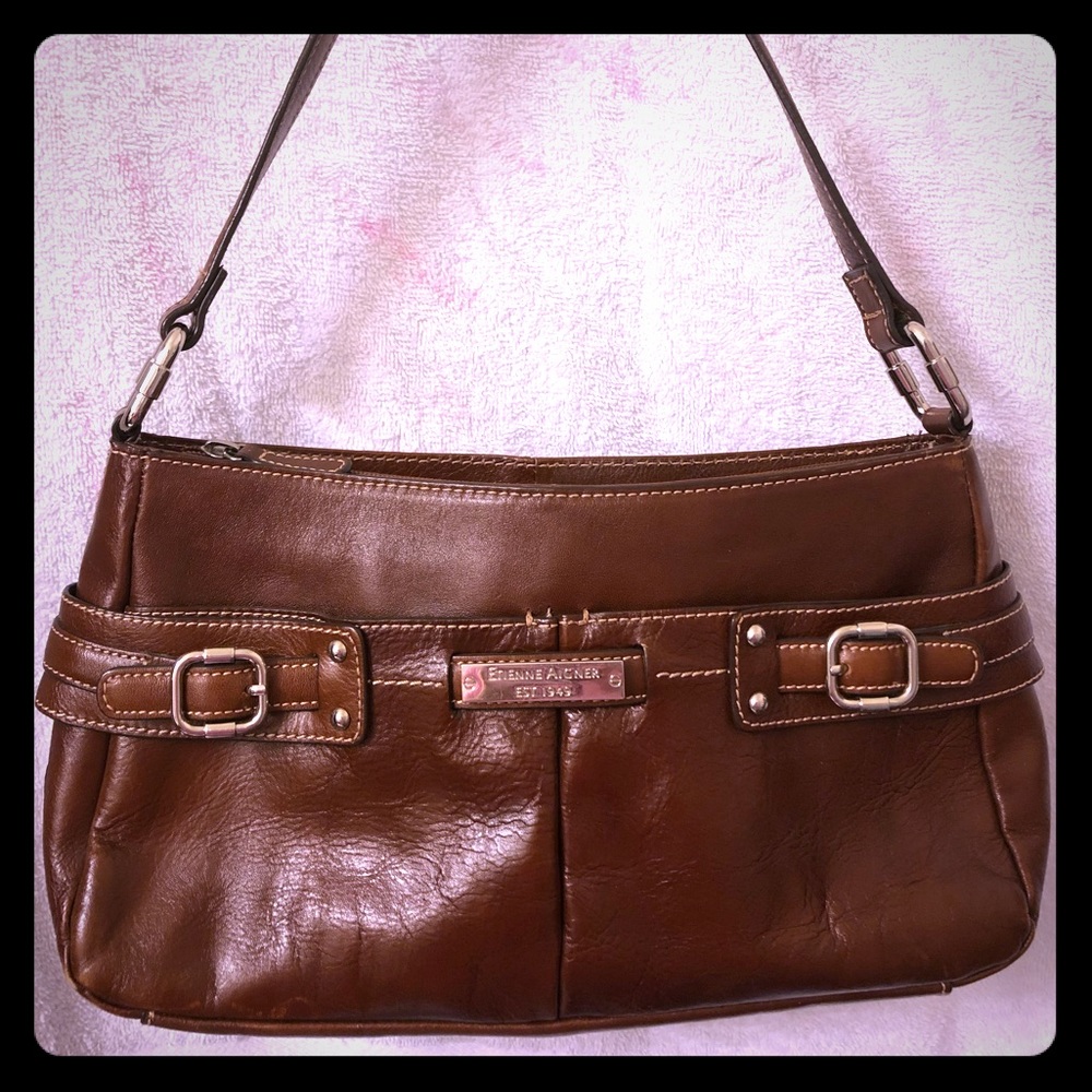 Etienne Aigner Leather Brown Shoulder Bag